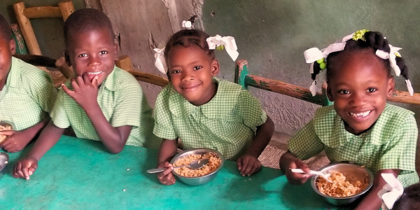 A child supported by Feed My Starving Children